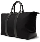 Mulberry - Leather-Trimmed Nylon-Twill Holdall - Black