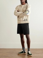 Neighborhood - Baker Straight-Leg Cotton and Linen-Blend Shorts - Black