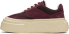 MM6 Maison Margiela Burgundy Platform Sneakers