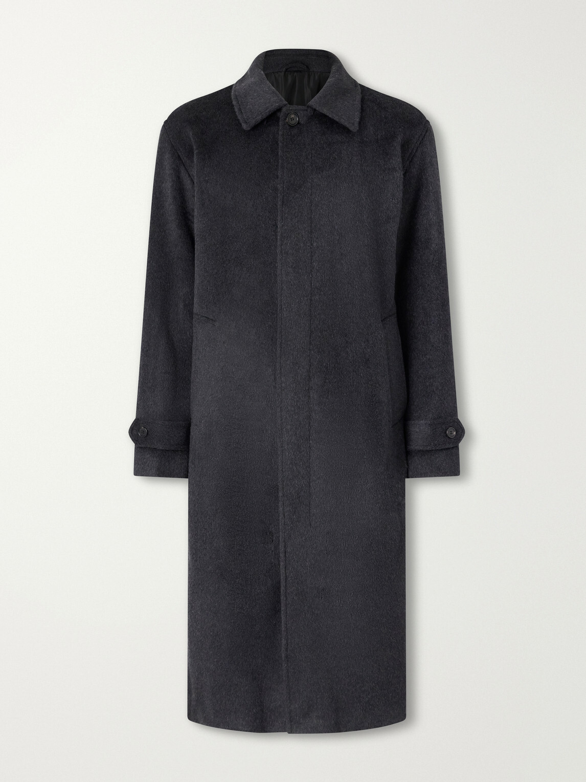 NN07 - Gibson 80040 Brushed Wool-Blend Flannel Coat - Gray