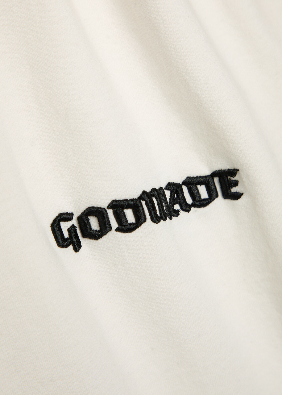 God Made Logo-embroidered Cotton T-shirt White