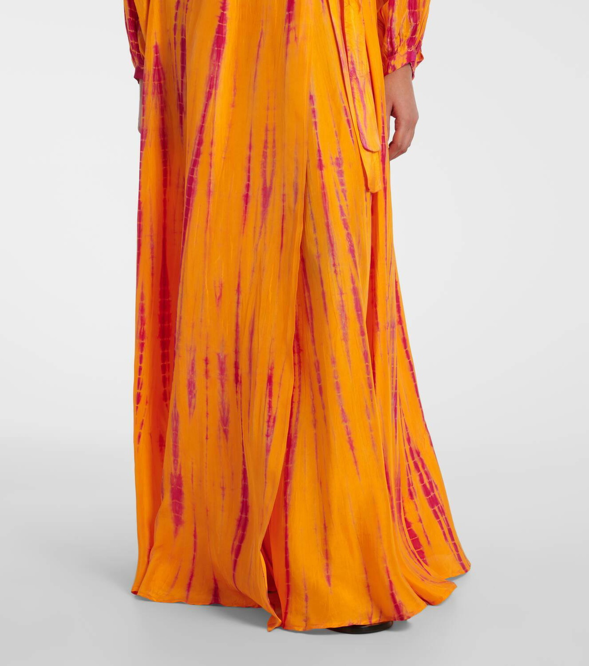 Anna Kosturova Tie-dye silk wrap dress
