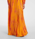 Anna Kosturova Tie-dye silk wrap dress