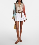 Frame The Structural pleated denim shorts