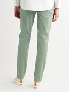 THEORY - Zaine Slim-Fit Organic Cotton-Blend Twill Trousers - Green