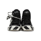 Off-White Black and White Vulcanized Mid-Top Sneakers