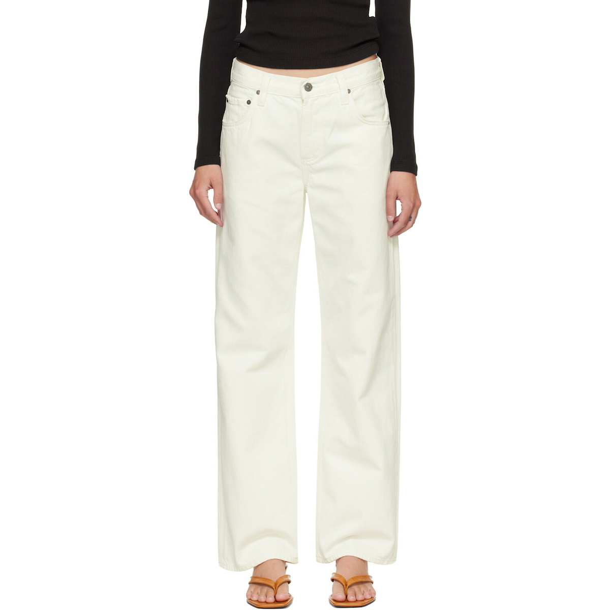 Citizens of Humanity Off-White Lindz Easy Straight Jeans