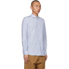 Junya Watanabe White and Blue Check x Herringbone Shirt