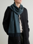 Johnstons of Elgin - Lofty Fringed Cashmere-Herringbone Scarf