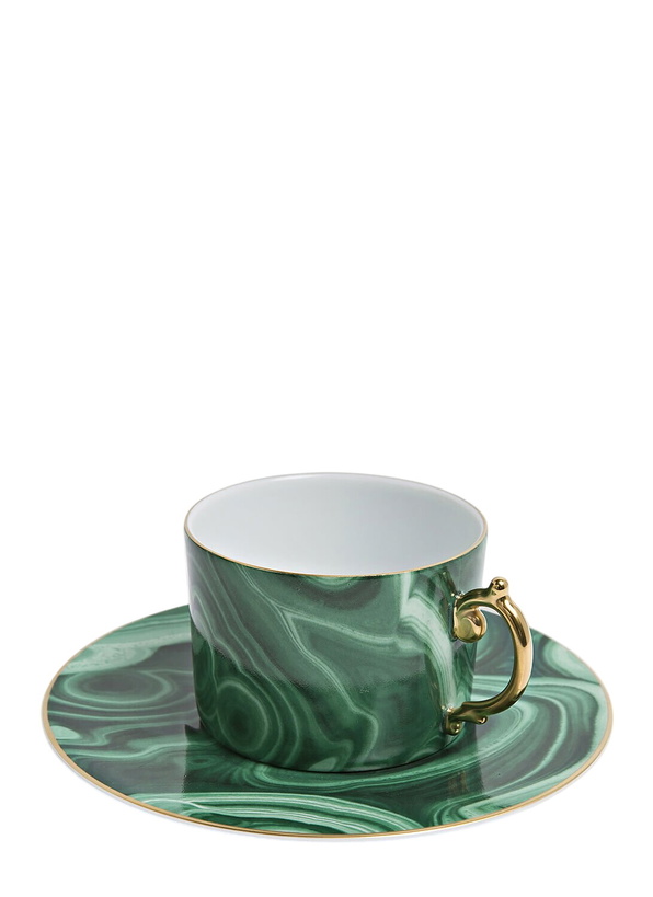 Photo: L'Objet Malachite Teacup and Saucer Set