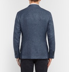 Brunello Cucinelli - Blue Slim-Fit Houndstooth Blazer - Blue