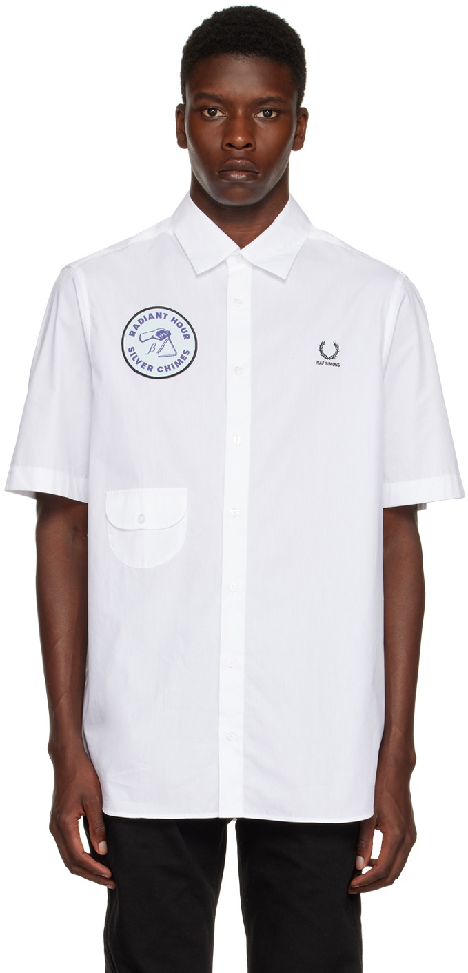 Photo: Raf Simons White Fred Perry Edition Patch Shirt
