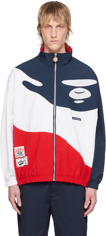 Photo: AAPE by A Bathing Ape Navy & White Lightweight Jacket