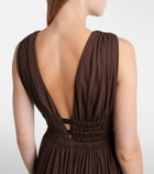 Alaïa Deesse asymmetric jersey midi dress