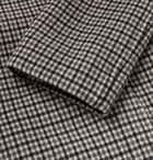 Mr P. - Checked Wool Overcoat - Black