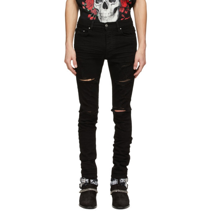 Photo: AMIRI Black Thrasher Plus Jeans