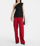 Bottega Veneta Knot caped draped crêpe top