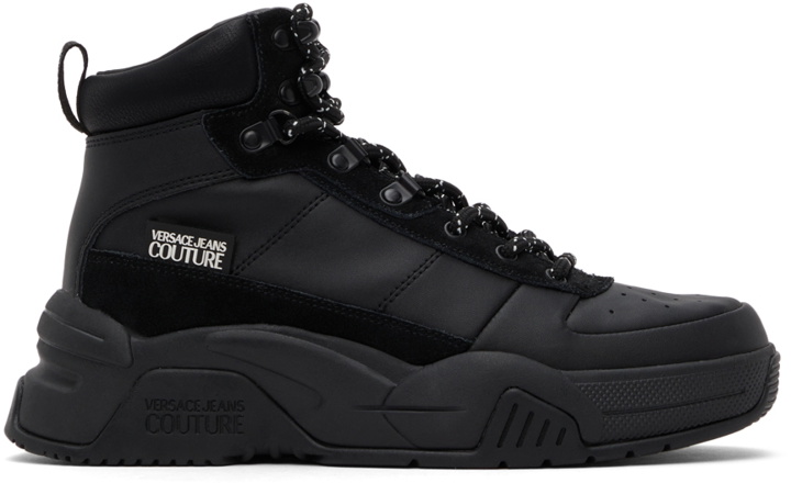 Photo: Versace Jeans Couture Black Logo Stargaze Sneakers