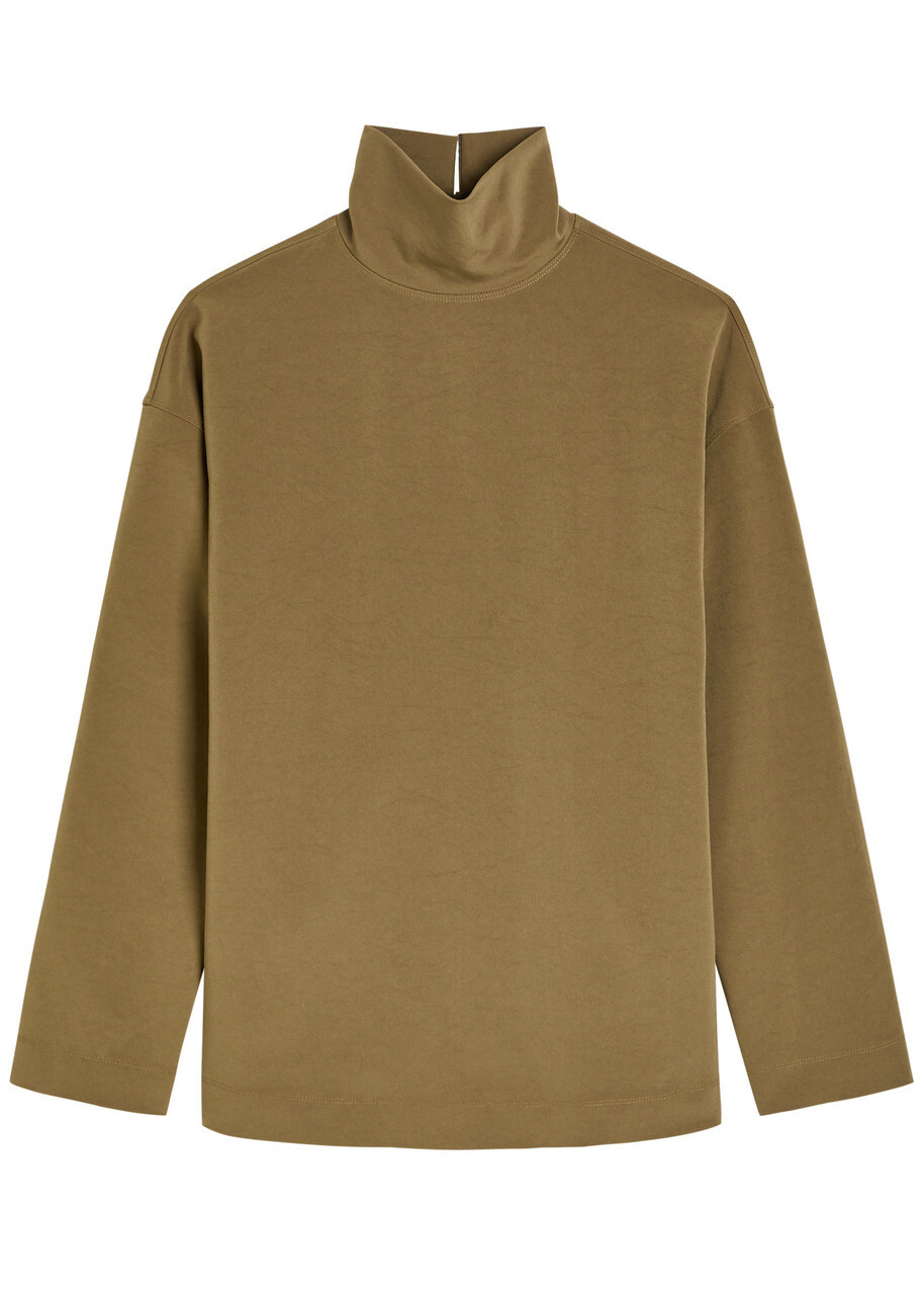 Nanushka Sitara Paper-jersey top Brown