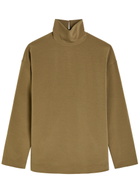 Nanushka Sitara Paper-jersey top Brown