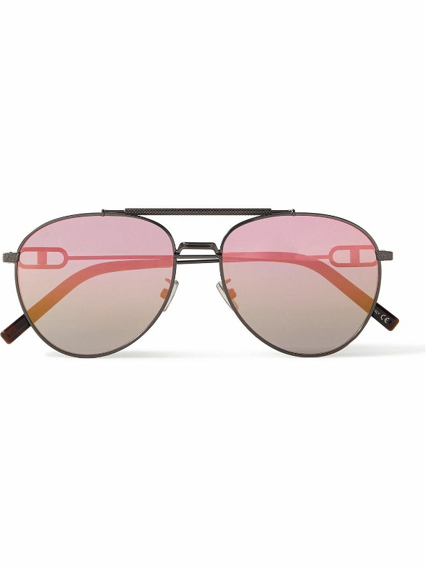 Photo: Dior Eyewear - CD Link R1U Aviator-Style Gunmetal-Tone Sunglasses