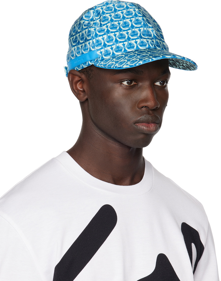 Ferragamo Blue Gancini Cap
