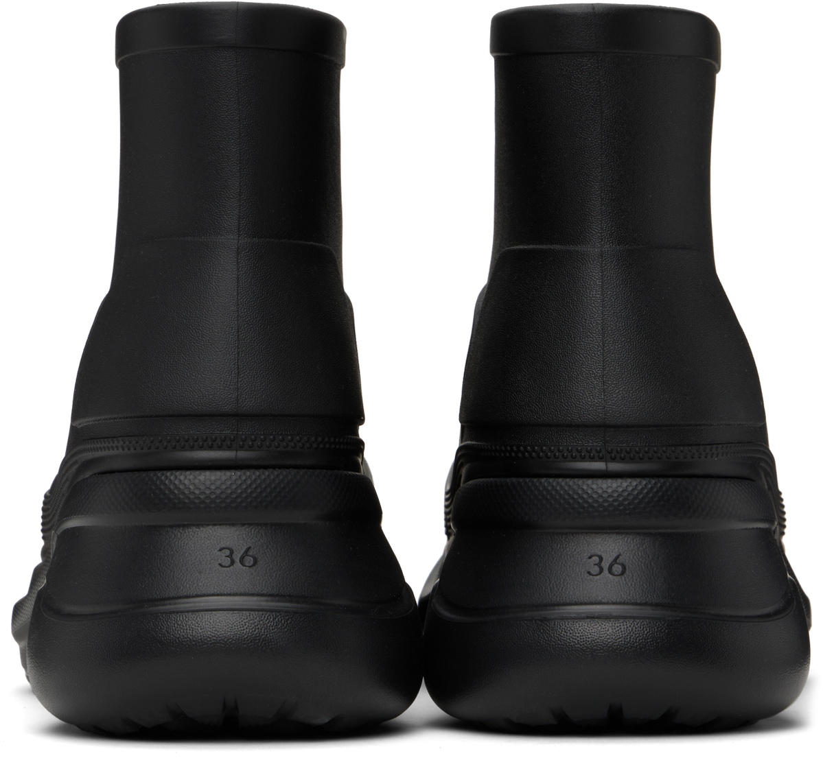 Balenciaga Black Crocs Edition Ankle Boots