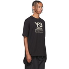 Y-3 Black Stacked Logo T-Shirt