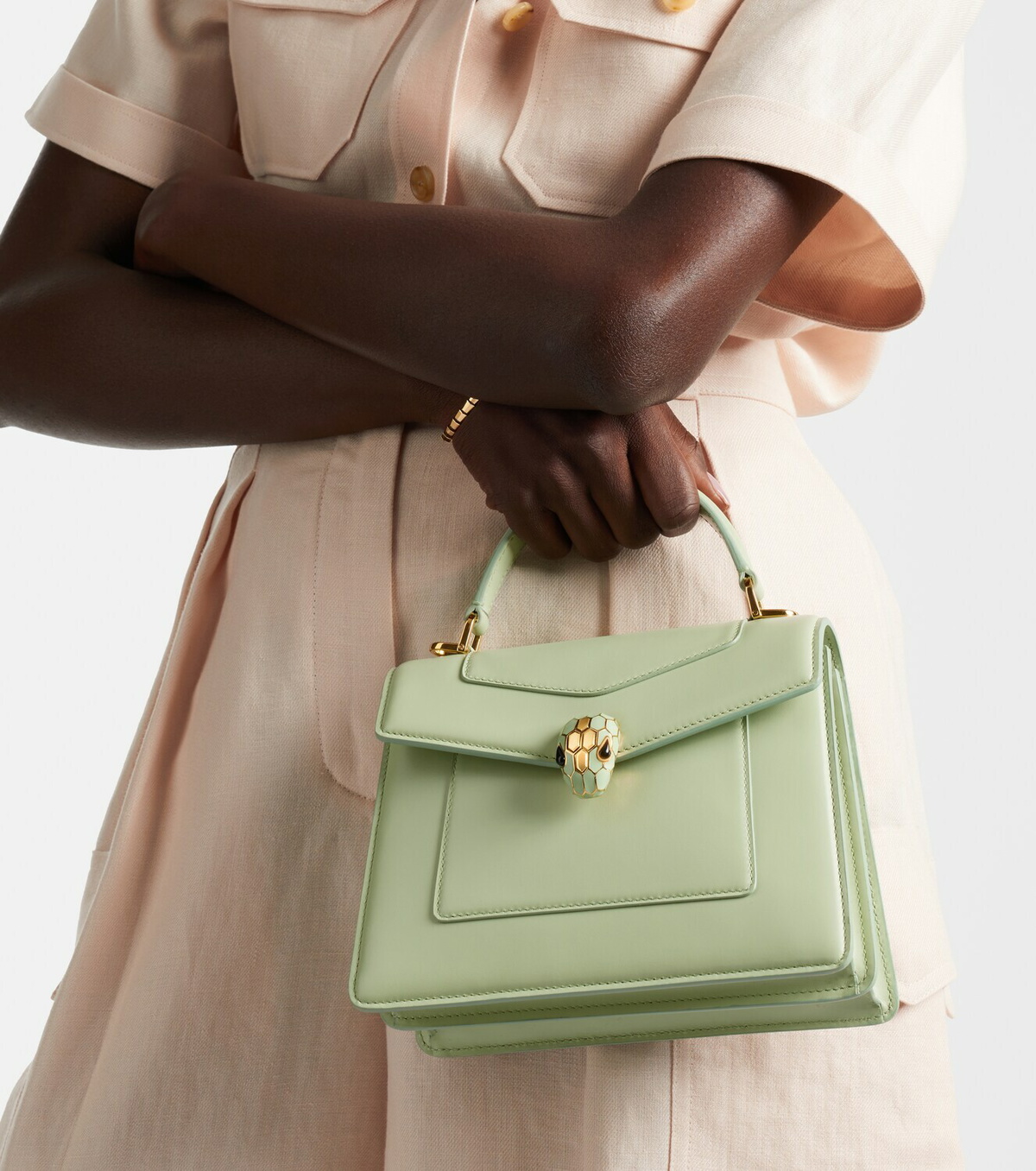 Bvlgari Serpenti Forever Small leather top-handle bag