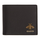 Gucci Black Bee Bifold Wallet