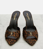 Saint Laurent Babylone Cassandre grosgrain mules