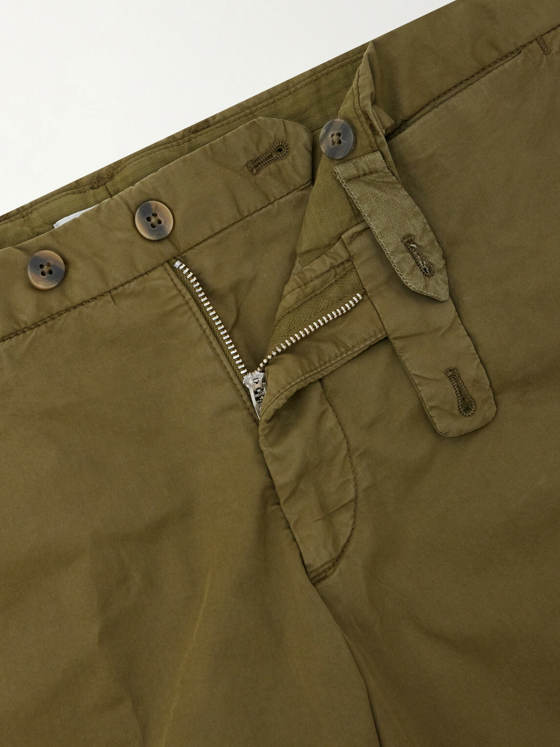 Boglioli - Straight-Leg Cotton-Blend Trousers - Green