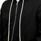 Rick Owens DRKSHDW Men's Medium Cotton Jersey Jason Hoody in Black