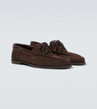 John Lobb Foil suede boat shoes