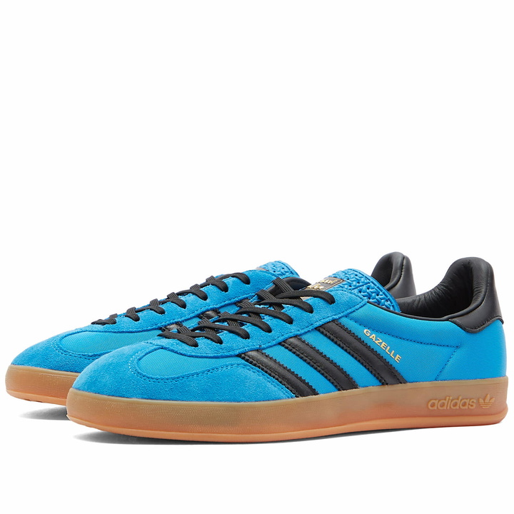 Photo: Adidas Men's Gazelle Indoor Sneakers in Bright Blue/Core Black