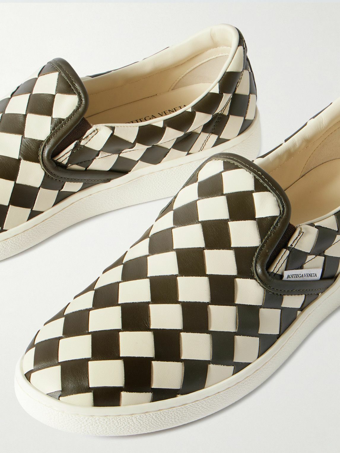 Bottega Veneta - Sawyer Two-Tone Intrecciato Leather Slip-On