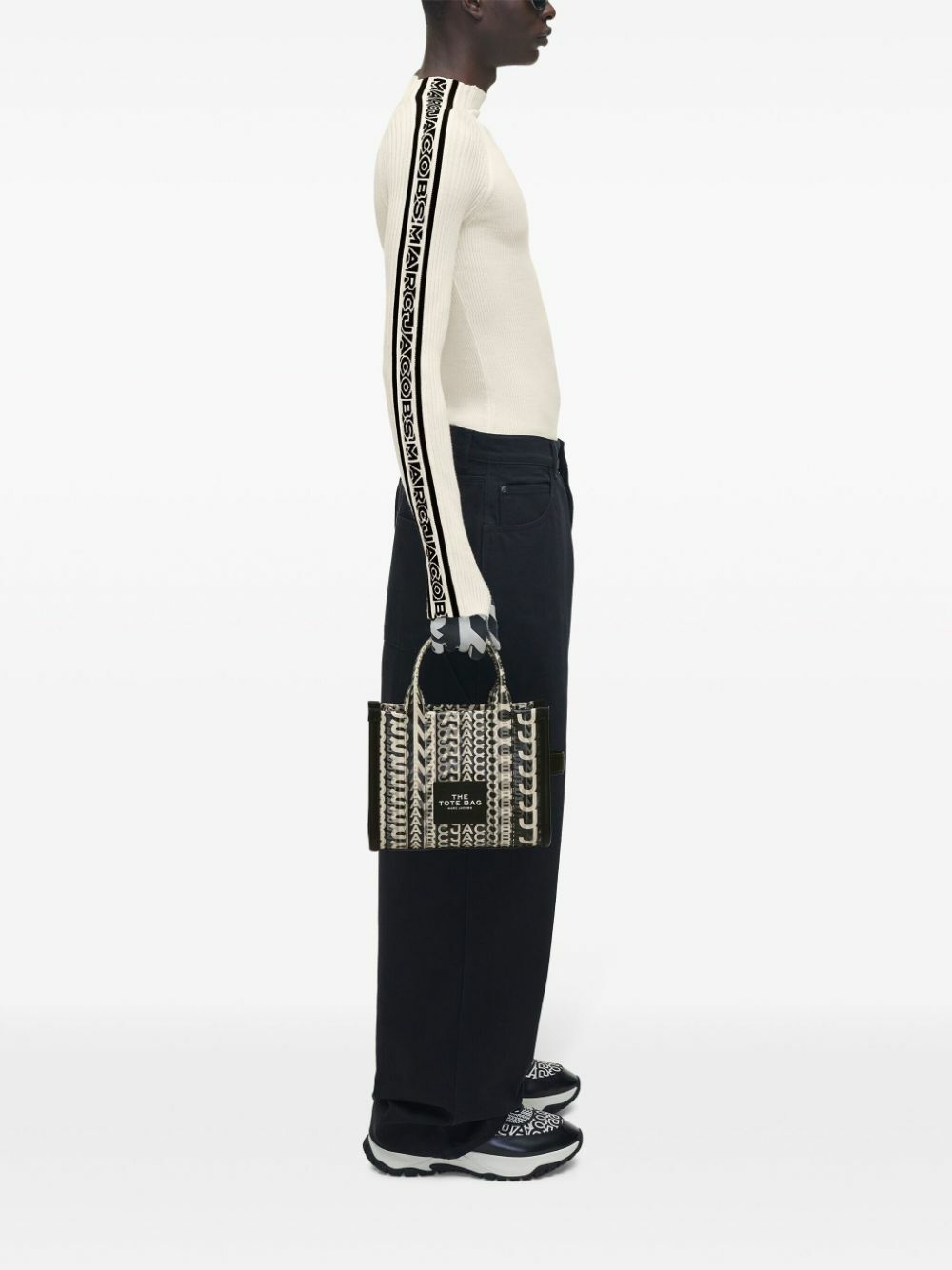 Marc Jacobs Black The Small Monogram-Lenticular Tote Bag