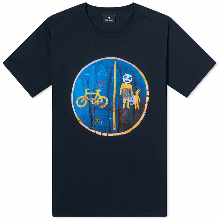 Photo: Paul Smith Men's Cycle Lane Sign T-Shirt in Blue