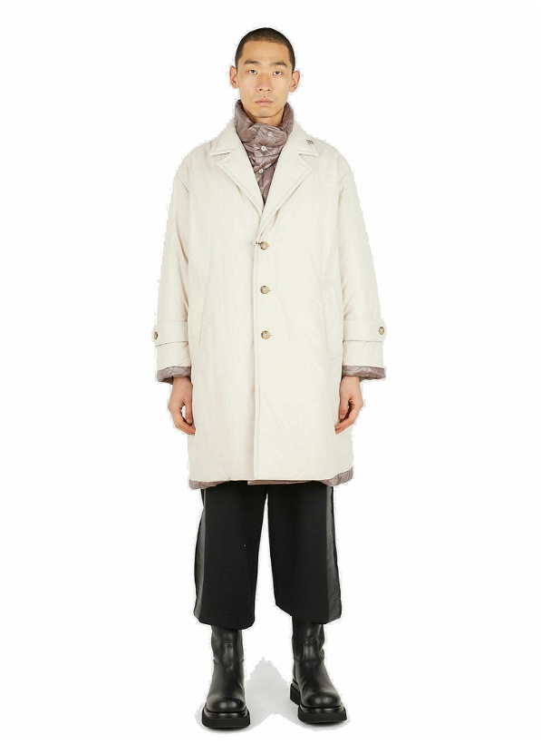 Photo: Reversible Quilted Car Coat in Beige