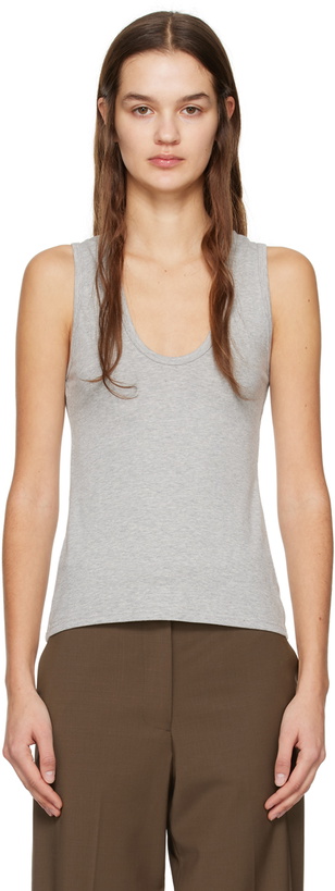 Photo: Matteau Gray Deep U Tank Top