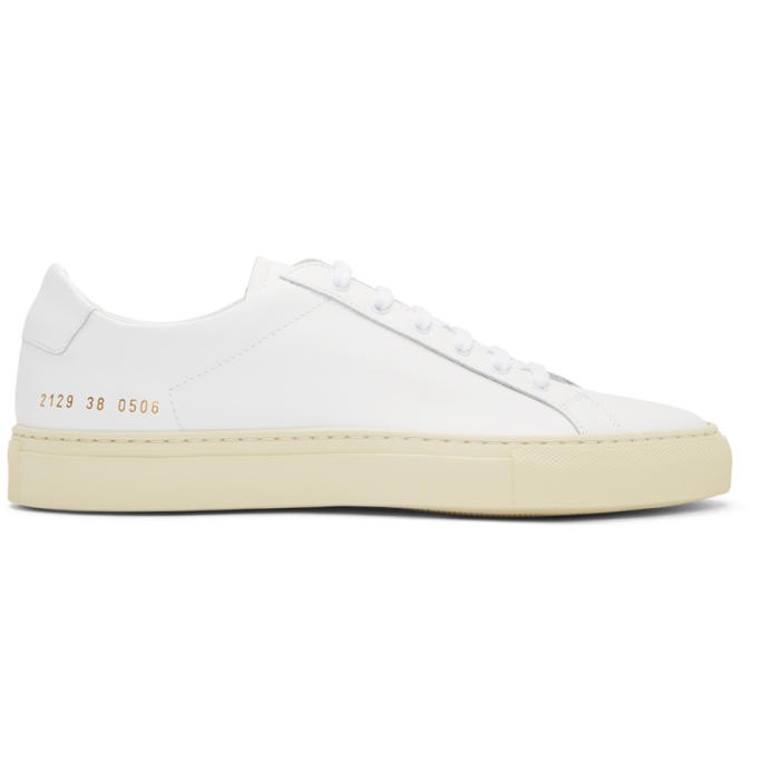 Photo: Common Projects White and Off-White Achilles Retro Low Sneakers 