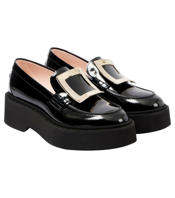 Photo: Roger Vivier Viv' Rangers patent leather platform loafers