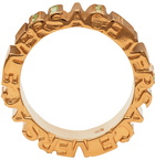 Versace Gold All-Over Crystal Cut-Out Ring