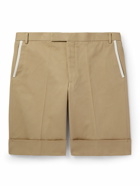 Thom Browne - Straight-Leg Cotton-Gabardine Shorts - Neutrals