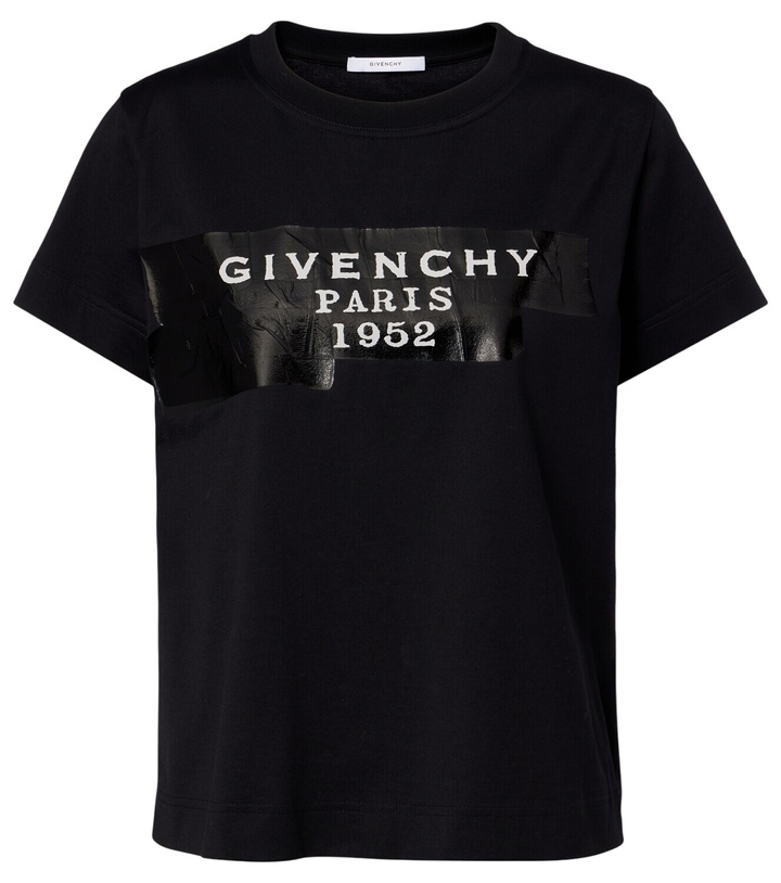 Photo: Givenchy Distressed printed cotton jersey T-shirt