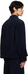 LE17SEPTEMBRE Navy Corduroy Layered Pocket Jacket