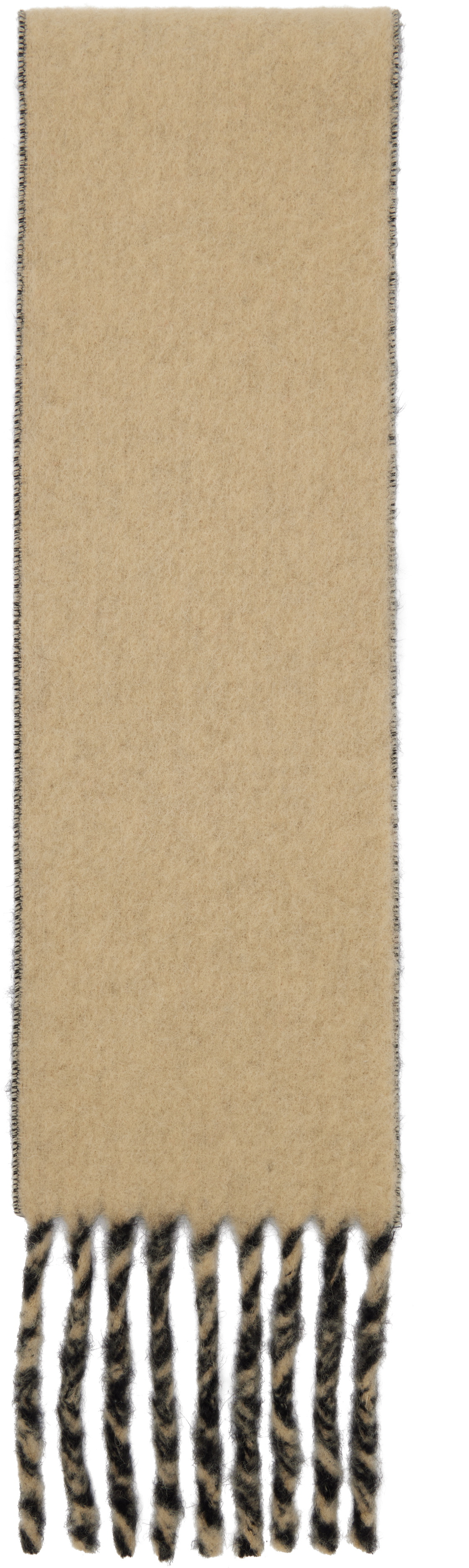 Jean Paul Gaultier Beige & Black Alpaca Scarf