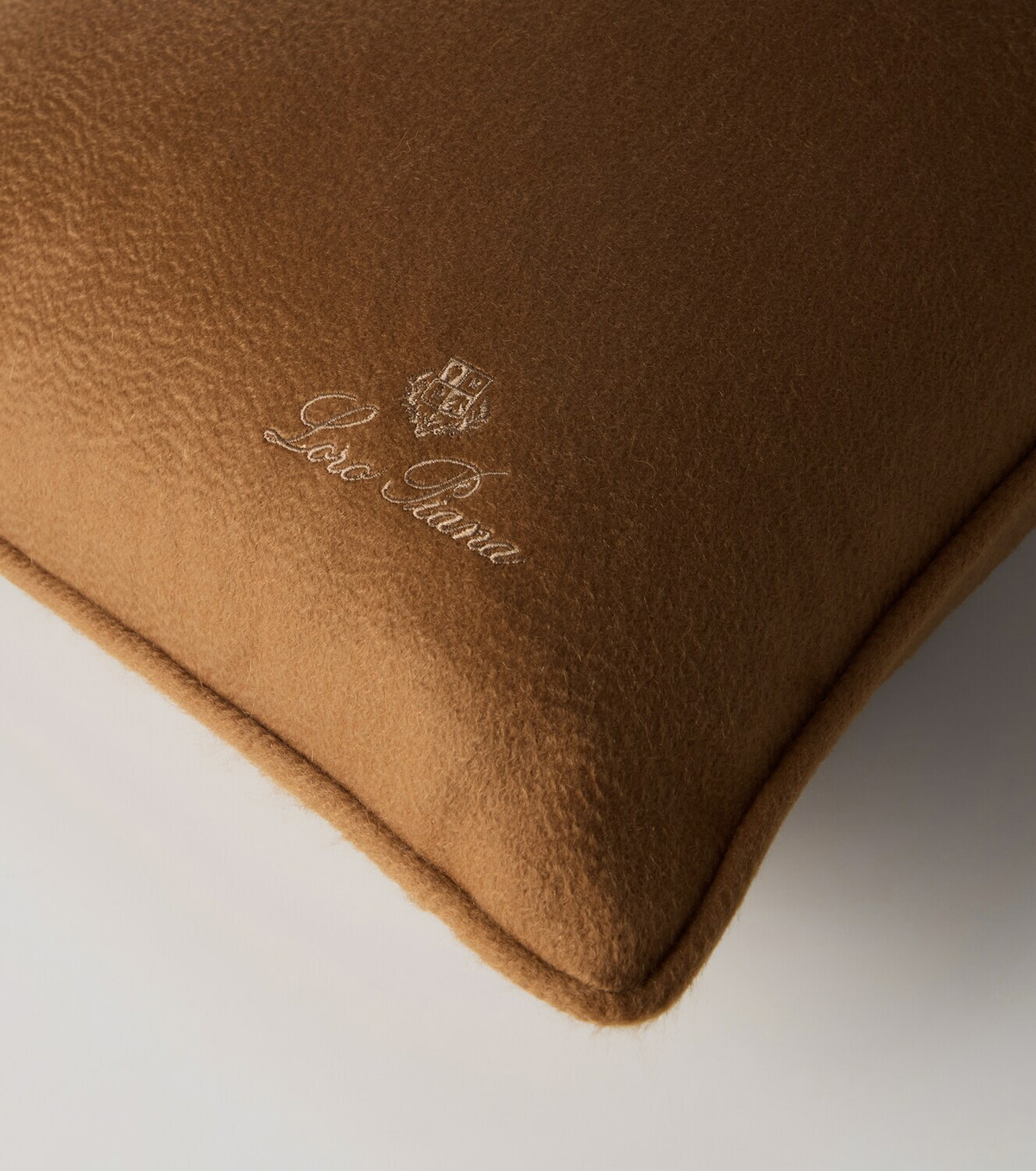 Loro Piana Unito logo cashmere cushion