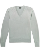 TOM FORD - Silk and Wool-Blend Sweater - Gray