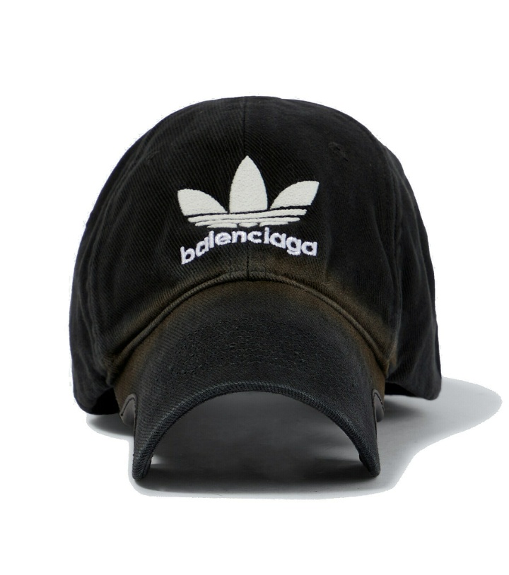 Photo: Balenciaga - x Adidas logo cotton baseball cap